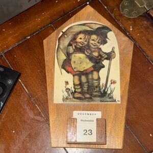 Hummel Wooden Calendar with Colorful Illustration